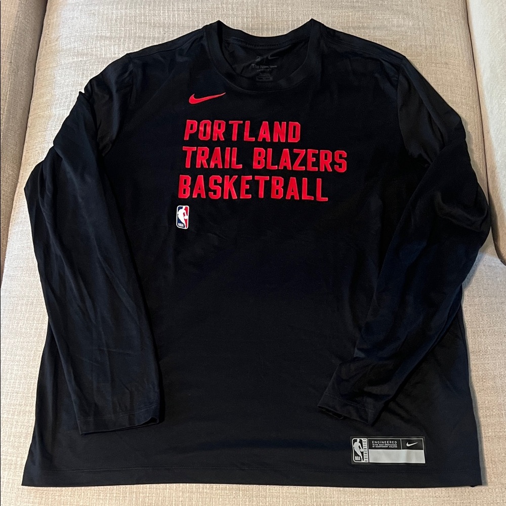 Nike Dri-Fit NBA Authentics Portland Trail Blazers Long Sleeve Shirt